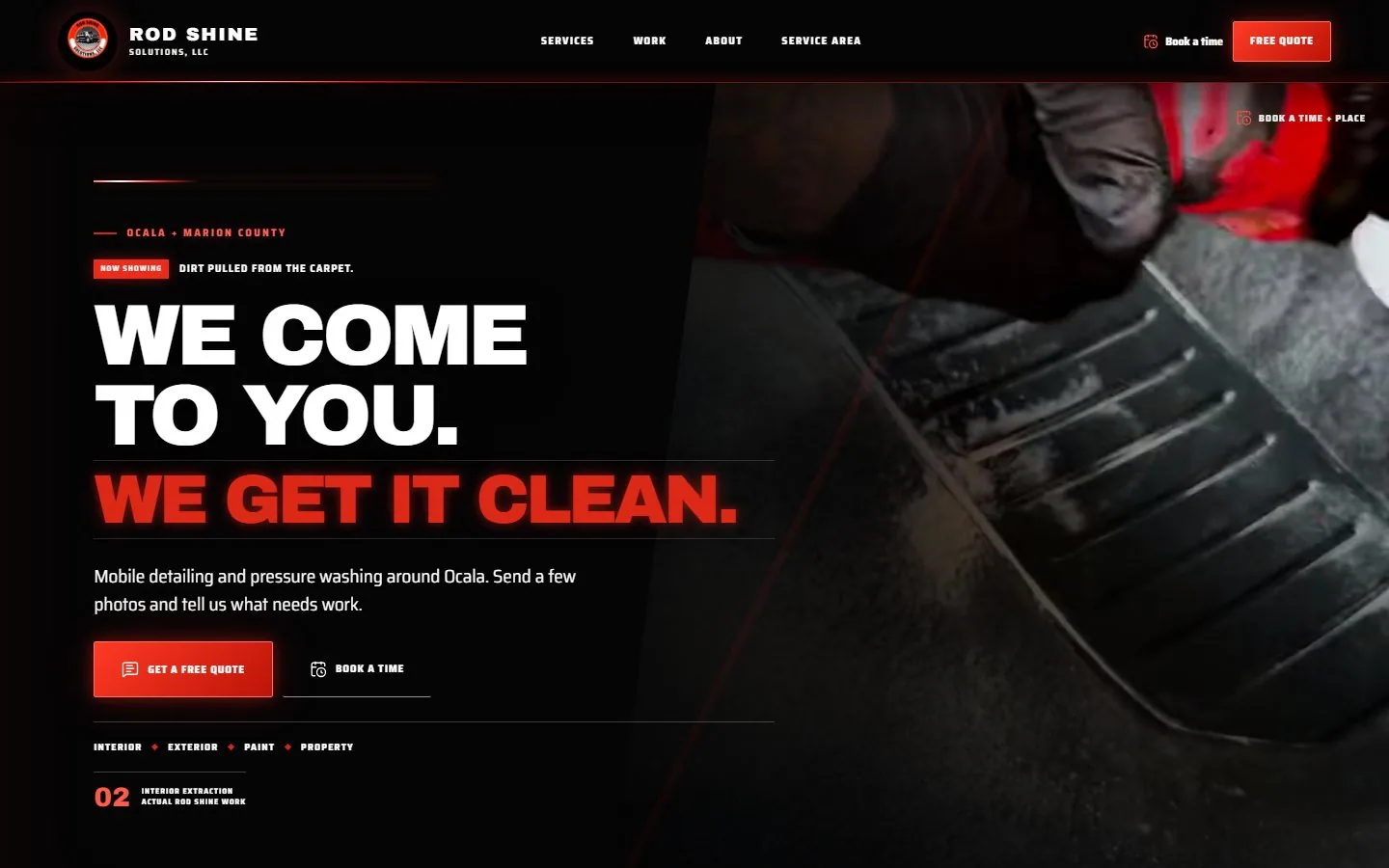 Rod Shine Solutions website