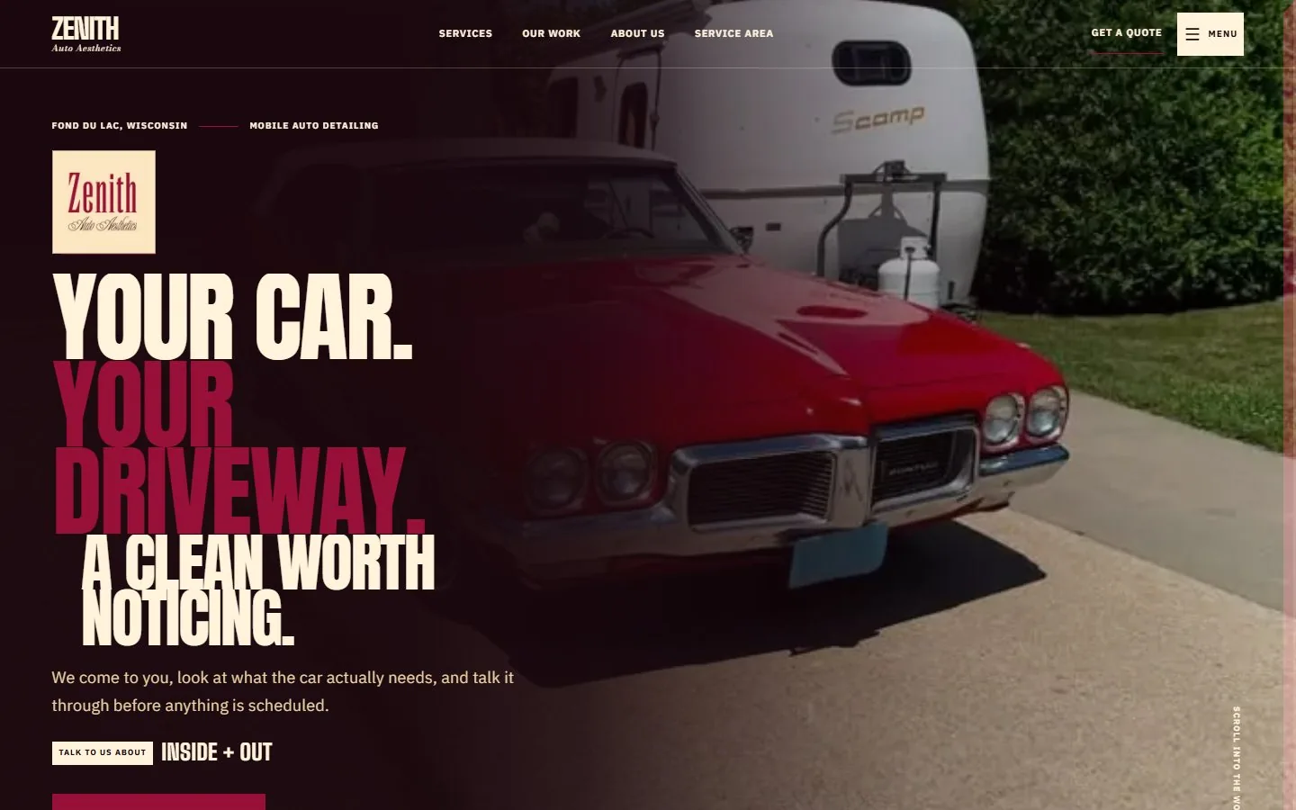 Zenith Auto Aesthetics website